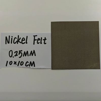 30-50% Gözeneklilik Nikel Elyaf Felt 0.25mm Kalınlığı AEM Su Elektroliz Hidrojen Üretimi