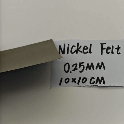 Kare Dairesel Gözenekli Nikel Kağıt Felt 0.2mm-1.0mm Yakıt Hücresi Nikel Felt